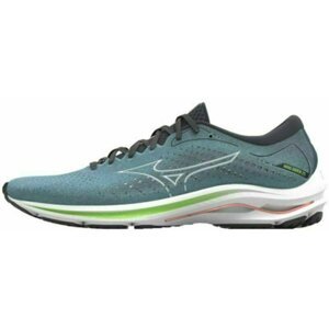 Mizuno WAVE RIDER 25 Smoke Blue/White/Neo Lime 44