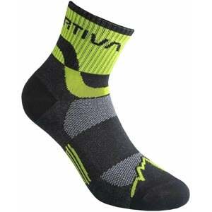 La Sportiva Trail Running Socks Black/Lime Green XL