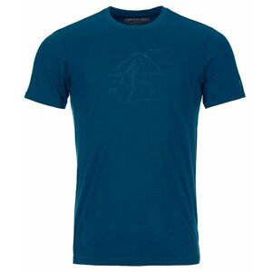 Ortovox 120 Tec Lafatscher Topo T-Shirt M Petrol Blue XL Tričko
