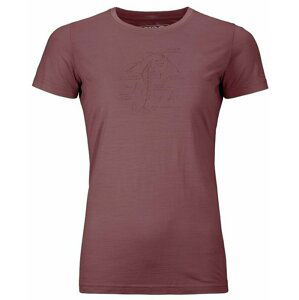 Ortovox 120 Tec Lafatscher Topo T-Shirt W Mountain Rose XS