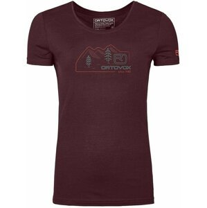 Ortovox 140 Cool Vintage Badge T-Shirt W Winetasting XL Outdoorové tričko