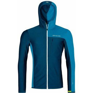 Ortovox Fleece Light Grid Hooded Jacket M Petrol Blue S