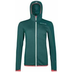 Ortovox Outdoorová mikina Fleece Light Grid Hooded Jacket W Pacific Green L