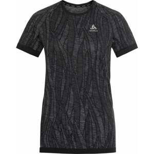 Odlo The Blackcomb Light Short Sleeve Base Layer Women's Black/Space Dye M Bežecké tričko s krátkym rukávom