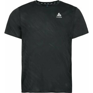 Odlo The Zeroweight Engineered Chill-tec Running T-shirt Shocking Black Melange S Bežecké tričko s krátkym rukávom