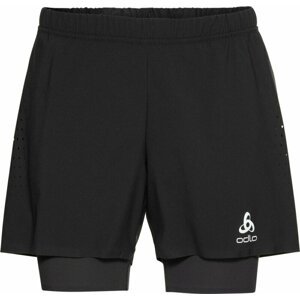 Odlo Men's ZEROWEIGHT 5 INCH 2-in-1 Running Shorts Black XL