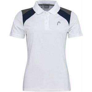 Head Club Jacob 22 Tech Polo Shirt Women White/Dark Blue L Tenisové tričko