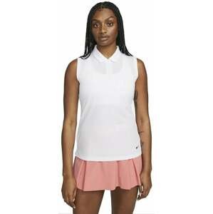 Nike Dri-Fit Victory Womens Sleeveless Golf Polo White/Black M