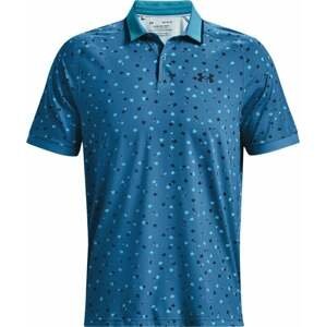 Under Armour Iso-Chill Floral Mens Polo Cruise Blue/Fresco Blue/Halo Gray L