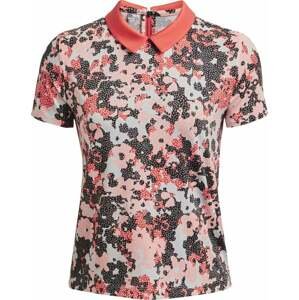 Under Armour Zinger Rise Womens Short Sleeve Polo Vermillion/Pink Sands/Metallic Silver S