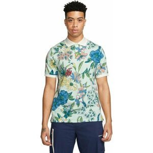Nike Dri-Fit Floral Mens Polo Shirt Barely Green/Sail/Marina L