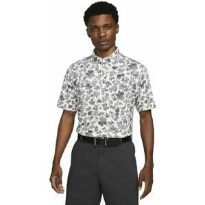 Nike Dri-Fit Player Floral Mens Polo Shirt White/Brushed Silver L