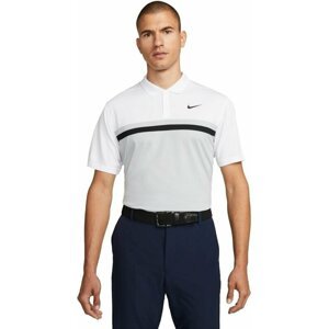 Nike Dri-Fit Victory Color-Blocked Mens Polo Shirt White/Light Smoke Grey/Black/Black 2XL