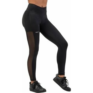 Nebbia Black Mesh Design Leggings "Breathe" Black S Fitness nohavice