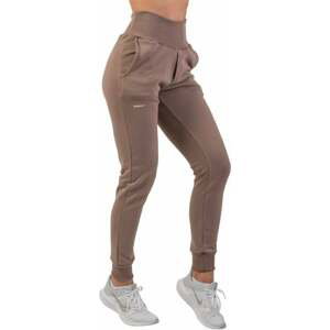 Nebbia High-Waist Loose Fit Sweatpants "Feeling Good" Brown XS Fitness nohavice