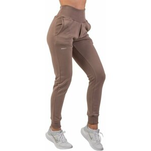 Nebbia High-Waist Loose Fit Sweatpants "Feeling Good" Brown M Fitness nohavice