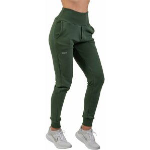 Nebbia High-Waist Loose Fit Sweatpants "Feeling Good" Dark Green S Fitness nohavice