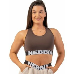 Nebbia Medium Impact Cross Back Sports Bra Brown XS