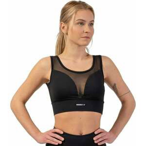 Nebbia Black Mesh Design Sports Bra "Breathe" Black S Fitness bielizeň