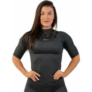 Nebbia Python SnakeSkin Mid Sleeve T-Shirt Black L Fitness tričko