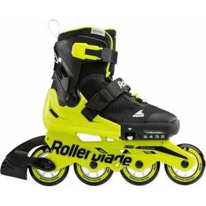 Rollerblade Microblade Kolieskové korčule Black/Neon Yellow 36,5-40,5