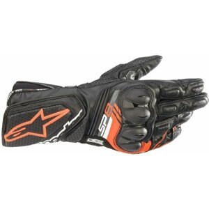 Alpinestars SP-8 V3 Leather Gloves Black/Red Fluorescent L Rukavice