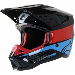 Alpinestars S-M5 Bond Helmet Black/Red/Cyan Glossy M Prilba