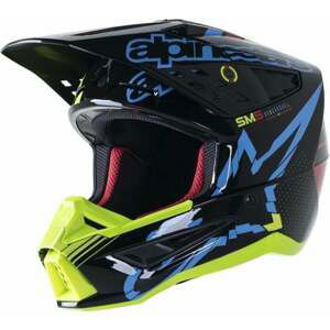 Alpinestars S-M5 Action Helmet Black/Cyan/Yellow Fluorescent/Glossy L Prilba