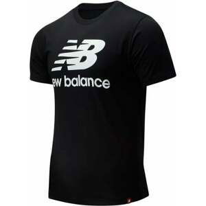 New Balance Mens Essentials Stacked Logo Tee Black S