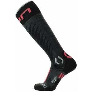 UYN Lady Ski One Merino Socks Anthracite/Pink 35-36 Lyžiarske ponožky