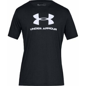 Under Armour Men's UA Sportstyle Logo Short Sleeve Black/White S Fitness tričko