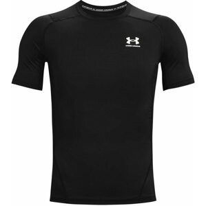 Under Armour Men's HeatGear Armour Short Sleeve Black/White L Fitness tričko