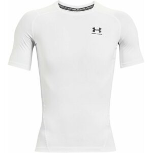 Under Armour Men's HeatGear Armour Short Sleeve White/Black XL Fitness tričko