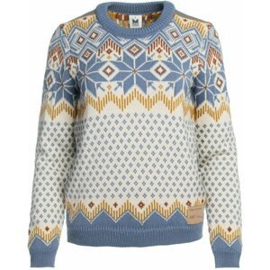 Dale of Norway Vilja Womens Knit Sweater Off White/Blue Shadow/Mustard M Sveter