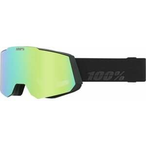 100% Snowcraft Black/HiPER Green Mirror/HiPER Turquoise Mirror Lyžiarske okuliare