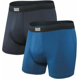 SAXX Sport Mesh 2-Pack Boxer Brief Navy/City Blue L Fitness bielizeň