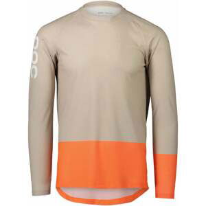 POC MTB Pure LS Jersey Light Sandstone Beige/Zink Orange L