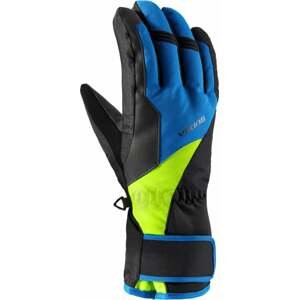 Viking Santo Gloves Black/Blue/Yellow 9 Lyžiarske rukavice