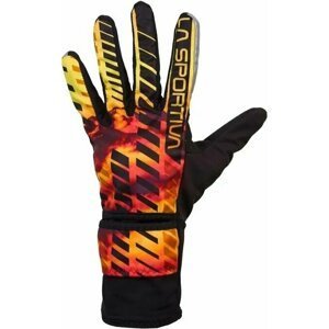 La Sportiva Winter Running Gloves Evo M Black/Yellow S Bežecké rukavice