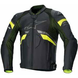 Alpinestars GP Plus R V3 Rideknit Leather Jacket Black/Yellow Fluo 52 Kožená bunda