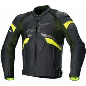 Alpinestars GP Plus R V3 Rideknit Leather Jacket Black/Yellow Fluo 58 Kožená bunda