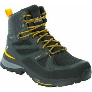 Jack Wolfskin Force Striker Texapore Mid M Black/Burly Yellow 40,5 Pánske outdoorové topánky