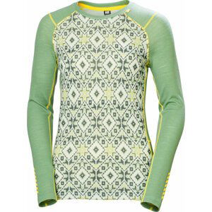 Helly Hansen Dámske termoprádlo W Lifa Merino Midweight Graphic Crew Jade 2.0 Star Pixel L