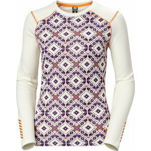 Helly Hansen W Lifa Active Graphic Crew Base Layer Off White Star Pixel M Dámske termoprádlo