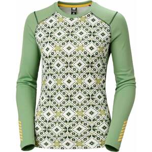 Helly Hansen W Lifa Active Graphic Crew Base Layer Jade 2.0 Star Pixel XS Dámske termoprádlo