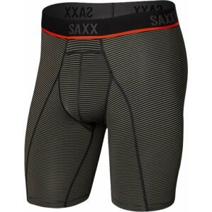 SAXX Kinetic Long Leg Boxer Brief Grey Mini Stripe XL Fitness bielizeň