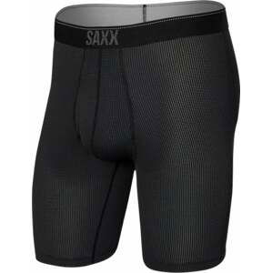 SAXX Quest Long Leg Boxer Brief Black II S Fitness bielizeň