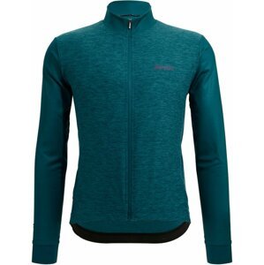 Santini Colore Puro Long Sleeve Thermal Jersey Teal S