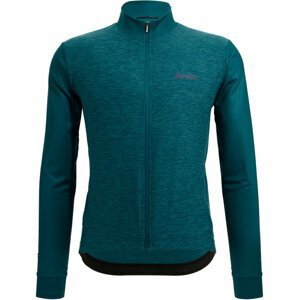 Santini Colore Puro Long Sleeve Thermal Jersey Teal 3XL