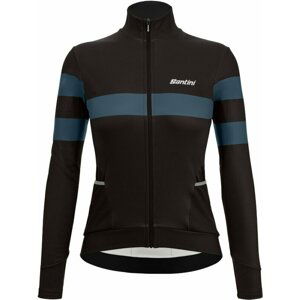 Santini Coral Bengal Long Sleeve Woman Jersey Nero L